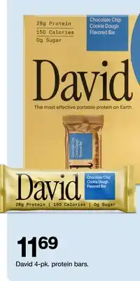 Target David 4-pk., protein bars offer