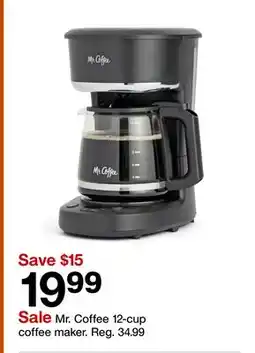 Target Mr. Coffee 12-cup coffee maker offer