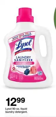 Target Lysol 90-oz. liquid laundry detergent offer