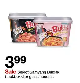 Target Select Samyang Buldak tteokbokki or glass noodles offer