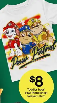 Target Toddler boys' Paw Patrol short sleeve t-shirt offer