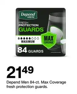Target Depend Men 84-ct. Max Coverage fresh protection guards offer