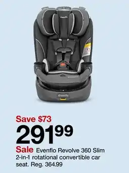 Target Evenflo Revolve 360 Slim 2-in-1 rotational convertible car seat offer