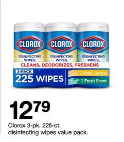 Target Clorox 3-pk. 225-ct. disinfecting wipes value pack offer