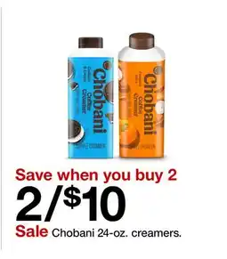 Target Chobani 24-oz. creamers offer