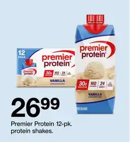 Target Premier Protein 12-pk. protein shakes offer