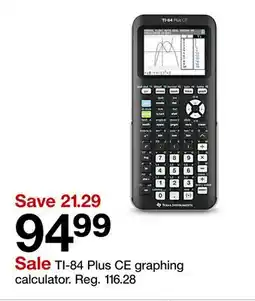 Target TI-84 Plus CE graphing calculator offer
