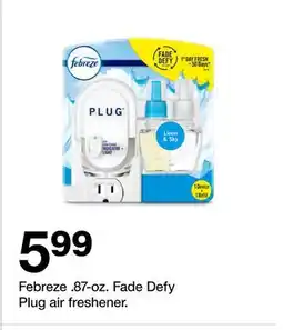 Target Febreze .87-oz. Fade Defy Plug air freshener offer