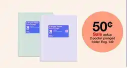 Target up&up 2-pocket pronged folder offer