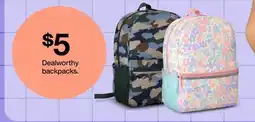 Target Dealworthy backpacks offer