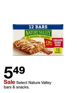 Target Select Nature Valley bars & snacks offer