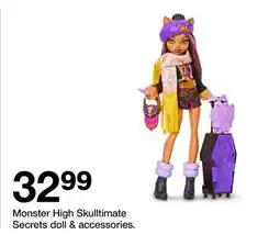 Target Monster High Skulltimate Secrets doll & accessories offer