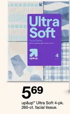 Target up&up Ultra Soft 4-pk. 260-ct. facial tissue offer
