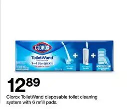Target Clorox ToiletWand disposable toilet cleaning system with 6 refill pads offer
