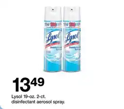 Target Lysol 19-oz. 2-ct. disinfectant aerosol spray offer