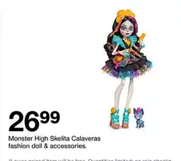 Target Monster High Skelita Calaveras fashion doll & accessories offer
