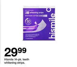 Target Hismile 14-pk. teeth whitening strips offer