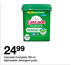 Target Cascade Complete 100-ct. dishwasher detergent pods offer