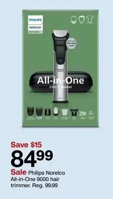 Target Phillips Norelco All-in-One 9000 hair trimmer offer
