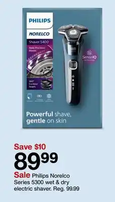Target Philips Norelco Series 5300 wet & dry electric shaver offer
