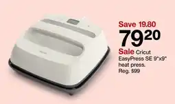 Target Cricut EasyPress SE 9x9 heat press offer