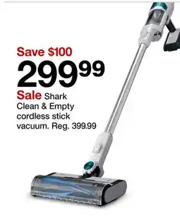 Target Shark Clean & Empty cordless stick vacuum offer