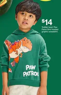 Target Toddler boys' Paw Patrol Dino hooded graphic sweatshirt offer