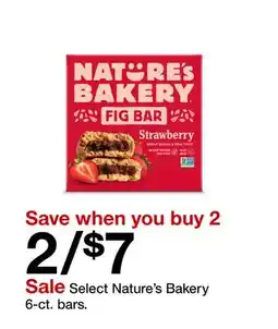 Target Select Nature's Bakery 6-ct. bars offer