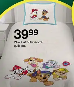 Target PAW Patrol twin-size quilt set offer