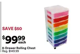 Michaels 8-Drawer Rolling Chest offer