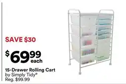 Michaels 15-Drawer Rolling Cart offer
