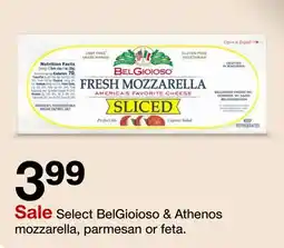 Target Select BelGioioso & Athenos mozzarella, parmesan or feta offer