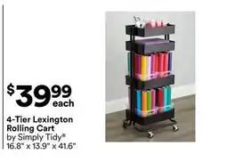 Michaels 4-Tier Lexington Rolling Cart offer