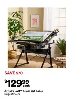 Michaels Artist's Loft Glass Art Table offer