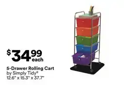 Michaels 5-Drawer Rolling Cart offer