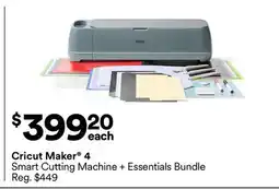 Michaels Cricut Maker 4 Smart Cutting Machine + Essentials Bundle offer