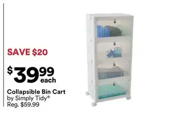 Michaels Collapsible Bin Cart offer