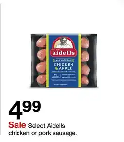 Target Select Aidells chicken or pork sausage offer