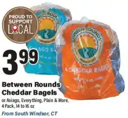 Big Y Between Rounds Cheddar Bagels offer