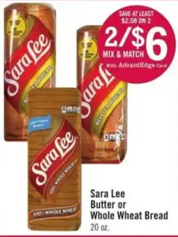 Price Chopper Sara Lee Butter or Whole Wheat Bread offer