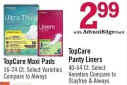 Price Chopper TopCare Maxi Pads offer