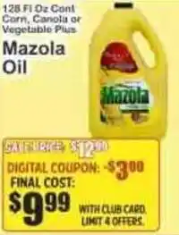 Key Food Mazola Oil offer