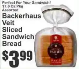 Key Food Backerhaus Veit Sliced Sandwich Bread offer
