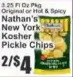Key Food Nathan's New York Kosher Pickle Chips offer
