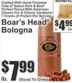 Key Food Boar's Head Bologna offer