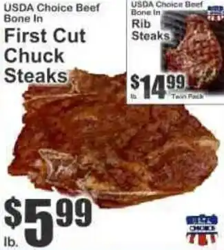 Key Food First Cut Chuck Steaks offer