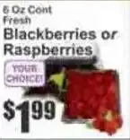 Key Food Blackberries or Raspberries offer