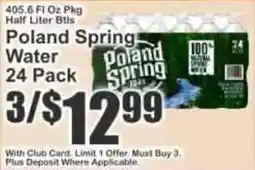 Key Food Poland Spring Water offer