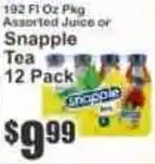 Key Food Snapple Tea offer