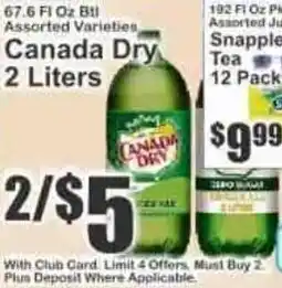 Key Food Canada Dry offer